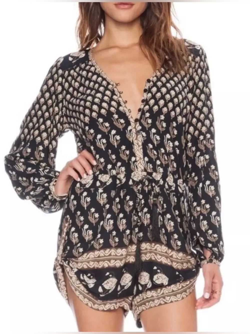 SPELL Vintage Bohemian Royale Romper size XS In pre owned condition